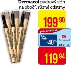 Pudrový stín na obočí Powder Eyebrow Shadow Dermacol