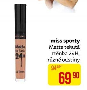 Tekutá rtěnka Matte to Last 24H Miss Sporty