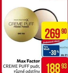 Pudr Creme Puff Max Factor