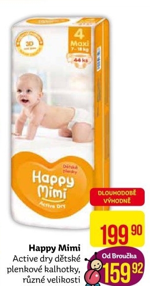 Pleny dětské Happy Mimi Active Dry