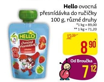 Ovocná kapsička Hello