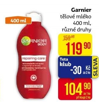 Tělové mléko Garnier