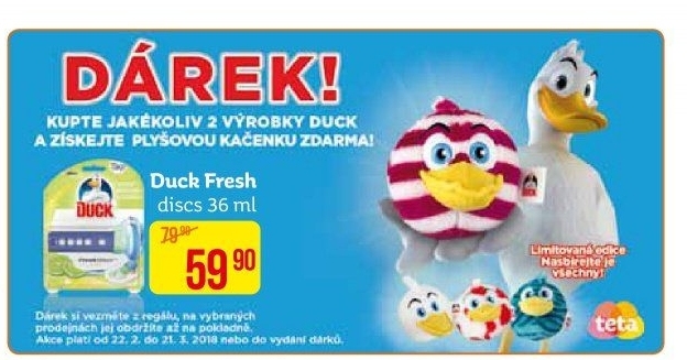 WC blok bodový Fresh Discs Duck