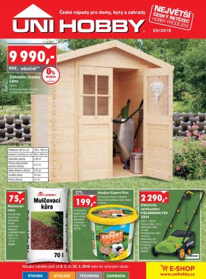 akční leták UNI HOBBY 8.3.2018-25.3.2018