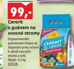 Hnojivo s guánem na ovocné stromy Cererit Forestina