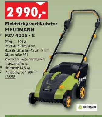 Elektrický vertikutátor FZV 4005 E Fieldmann