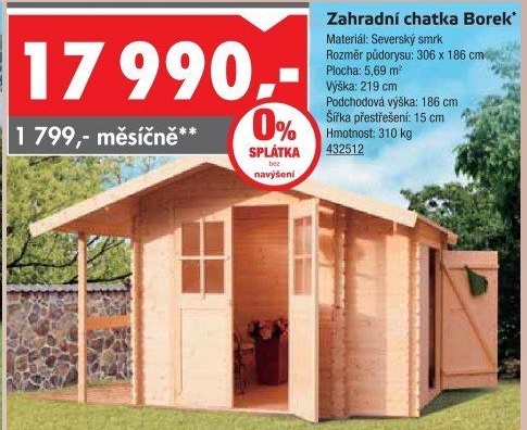Zahradní domek Borek
