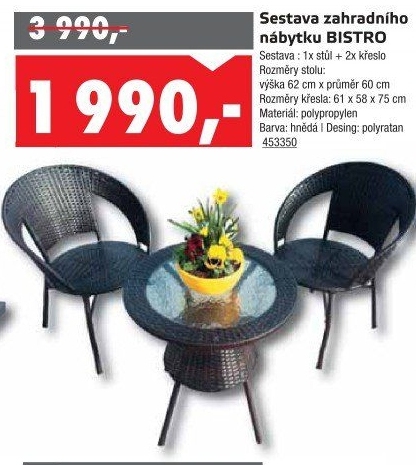 Zahradní set Bistro