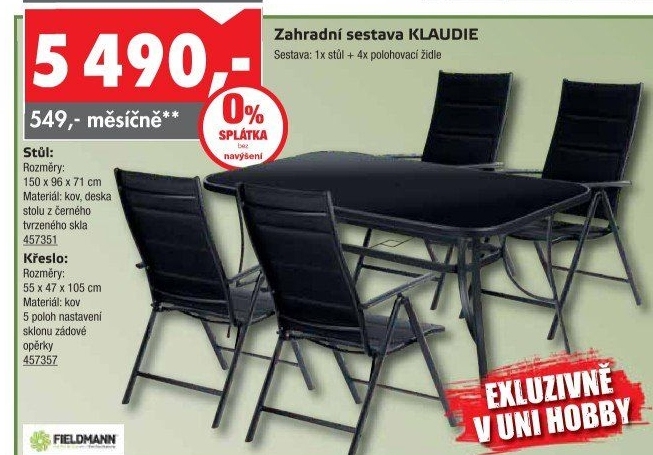Zahradní set Klaudie Fieldmann