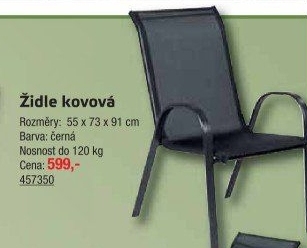Zahradní kovová židle Fieldmann