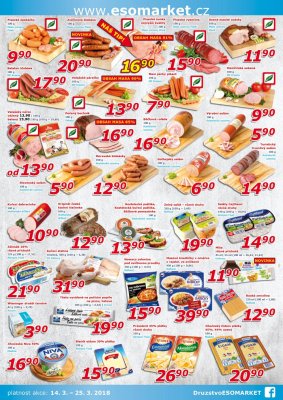 akční leták ESO MARKET 14.3.2018-25.3.2018