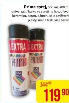 Barvy ve spreji Prima