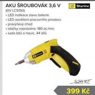 Aku šroubovák Starline