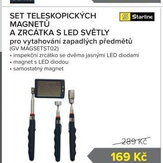 Set teleskopických magnetů a zrcátka Starline