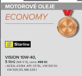 Motorový olej 10 W - 40 Vision Starline