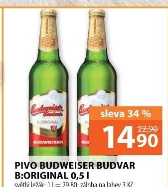 Pivo světlý ležák B: Original Budweiser Budvar