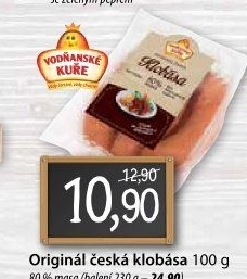 Česká klobása original Vodňanské kuře