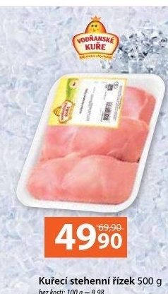 Řízky kuřecí stehenní mražené Vodňanské kuře