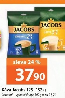 Instantní kávy porcované Jacobs