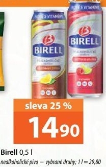 Nealkoholické pivo ochucené Birell