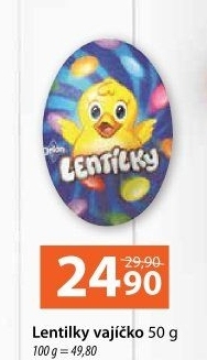 Čokoládové vajíčko s lentilkami Orion