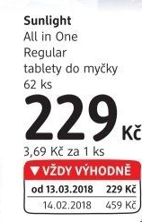 Kapsle do myčky Sunlight All in 1