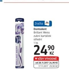 Kartáček na zuby Brillant Weiss Dontodent