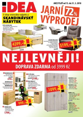 akční leták IDEA nábytek 15.3.2018-31.3.2018