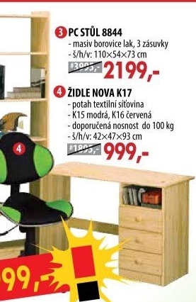 PC stůl 8844 lakovaný