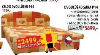 Čelo k dvoulůžku SÁRA
