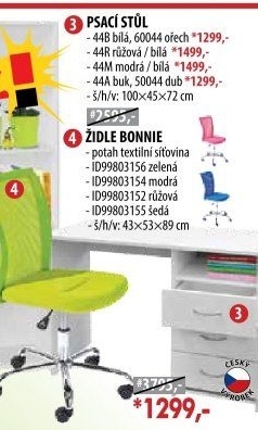 Psací stůl 44 bílá