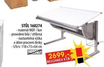 Psací stůl bílý