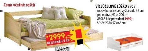Jednolůžko s přistýlkou LAURA