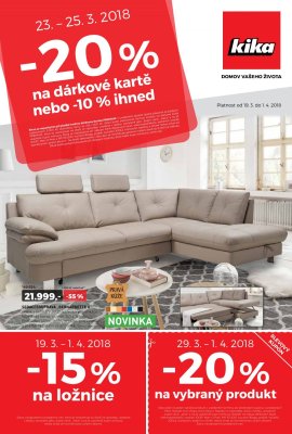 akční leták Kika nábytek 19.3.2018-1.4.2018