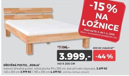 Dřevěná postel RONJA