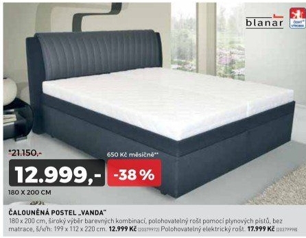 Čalouněná postel VANDA