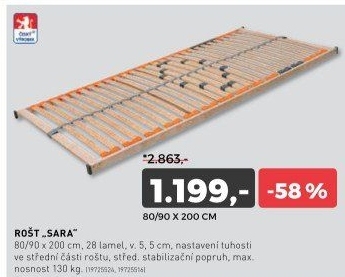 Lamelový rošt SARA