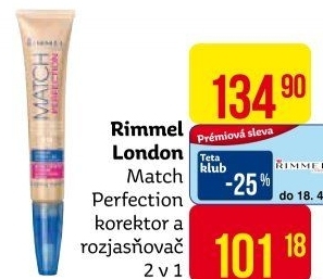 Korektor a rozjasňovač 2 v 1 Match Perfection Rimmel