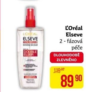 Dvoufázový balzám na vlasy ve spreji Double Elixir L'Oréal Elséve