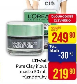 Maska jílová Pure Clay L'oréal