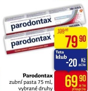 Pasty na zuby Parodontax