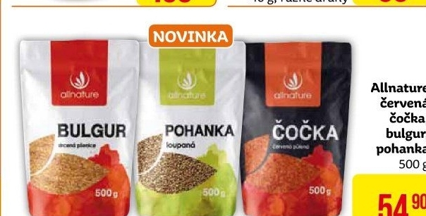 Červená čočka Allnature