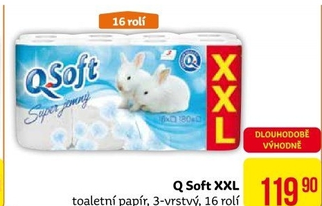 Toaletní papír 3vrstvý Q Soft