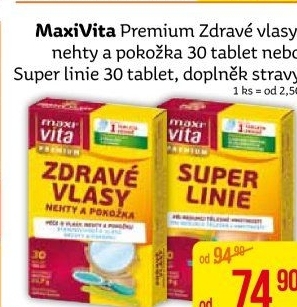 Doplněk stravy Zdravé vlasy Maxivita Premium