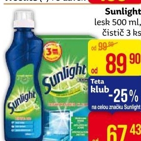 Leštidlo do myčky Sunlight