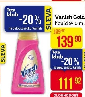 Odstraňovač skvrn gelový Gold Oxi Action Vanish