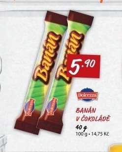 Tyčinka Banán v čokoládě Dolcezza