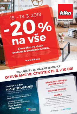 akční leták Kika nábytek 15.3.2018-25.3.2018