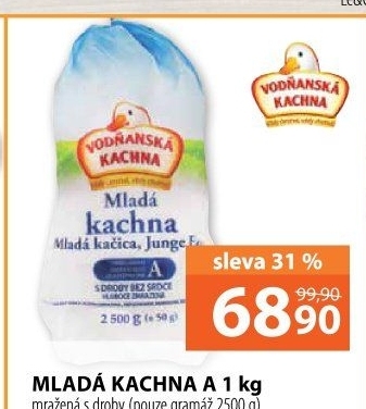 Kachna mladá mražená Vodňanská drůbež