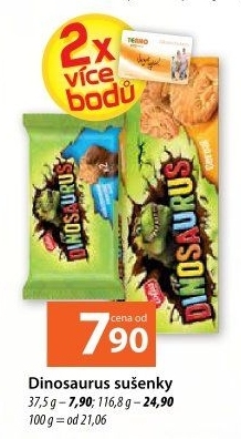 Sušenky polomáčené Dinosaurus Lotus